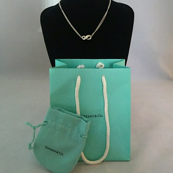 Tiffany & Co 925 Double Chain Infinity Necklace - Picture 3 of 8